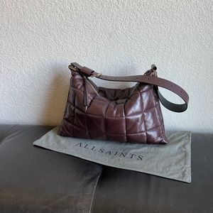 Allsaints Edbury Quilted leather shoulder bag